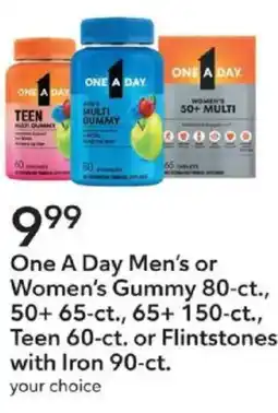Publix One A Day Men's or Women's Gummy Flintstones with Iron offer