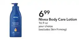 Publix Nivea Body Care Lotion offer