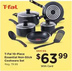 Kroger T-Fal 10-Piece Essential Non-Stick Cookware Set offer