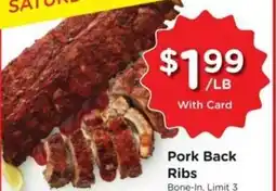 Kroger Pork Back Ribs offer
