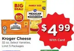 Kroger Kroger Cheese offer