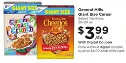 Kroger General Mills Giant Size Cereal offer
