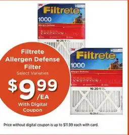 Kroger Filtrete Allergen Defense Filter offer