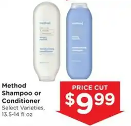 Kroger Method Shampoo or Conditioner offer