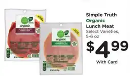Kroger Simple Truth Organic Lunch Meat offer