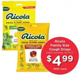 Kroger Ricola Family Size Cough Drops offer