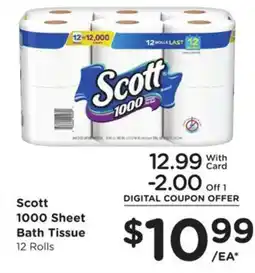 Kroger Scott 1000 Sheet Bath Tissue offer