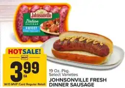 Food Lion Johnsonville fresh dinner sausage offer