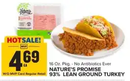 Food Lion Nature's promise 93% lean ground turkey offer