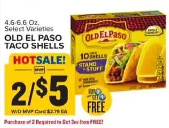 Food Lion Old el paso taco shells offer