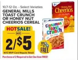 Food Lion General mills toast crunch or honey nut cheerios cereal offer