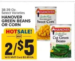 Food Lion Hanover green beans or corn offer
