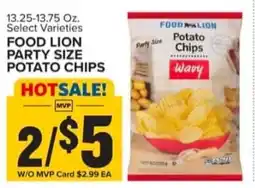 Food Lion Food lion party size potato chips offer