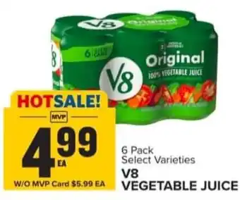 Food Lion V8 vegetable juice offer