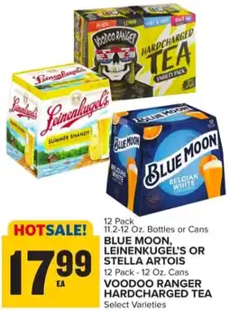 Food Lion Blue moon, leinenkugel's or stella artois or voodoo ranger hardcharged tea offer