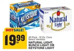 Food Lion Natural light, busch light or keystone light offer