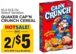 Food Lion Quaker cap'n crunch cereal offer