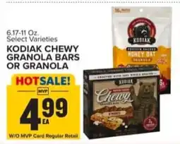 Food Lion Kodiak chewy granola bars or granola offer