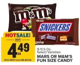 Food Lion Mars or m&m's fun size candy offer