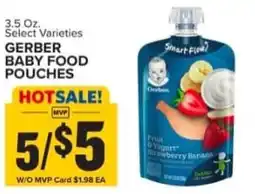Food Lion Gerber baby food pouches offer