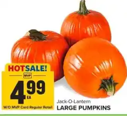 Food Lion Large pumpkins jack-o-lantern offer
