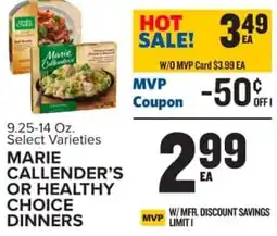 Food Lion Marie callender's or healthy choice dinners offer
