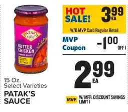 Food Lion Patak's sauce offer