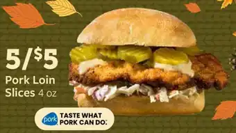 Pork Loin Slices 4 oz