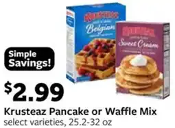 Fareway Krusteaz Pancake or Waffle Mix offer