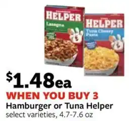 Fareway Hamburger or Tuna Helper offer