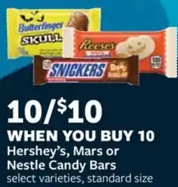 Fareway Hershey's, Mars or Nestle Candy Bars offer