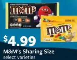 Fareway M&M's Sharing Size offer