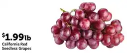 Fareway California red seedless grapes offer