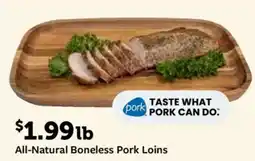 Fareway All-Natural Boneless Pork Loins offer