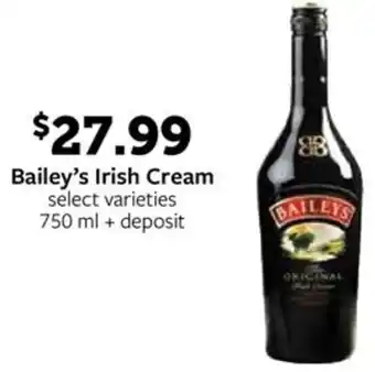Fareway Bailey's Irish Cream offer