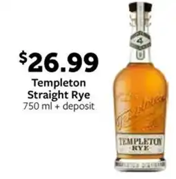 Fareway Templeton Straight Rye offer