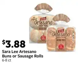 Fareway Sara Lee Artesano Buns or Sausage Rolls offer