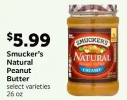 Fareway Smucker's Natural Peanut Butter offer