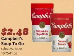 Fareway Campbell's Soup To Go offer