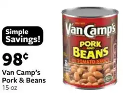 Fareway Van Camp's Pork & Beans offer