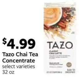 Fareway Tazo Chai Tea Concentrate offer