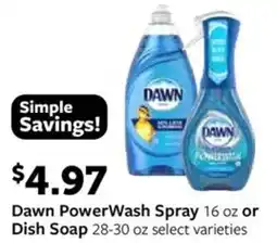 Fareway Dawn PowerWash Spray 16 oz or Dish Soap 28-30 oz select varieties offer