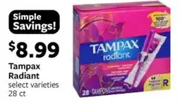 Fareway Tampax Radiant offer