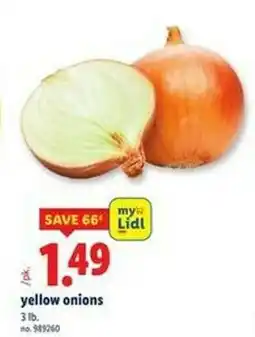 Lidl Yellow onions offer