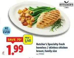 Lidl Butcher's Specialty fresh boneless / skinless chicken breast, family size offer