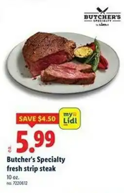 Lidl Butcher's Specialty fresh strip steak offer