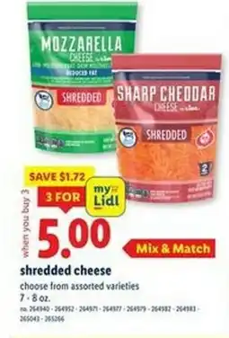 Lidl Shredded cheese offer
