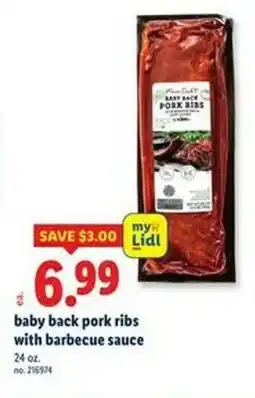 Lidl Baby back pork ribs with barbecue sauce offer
