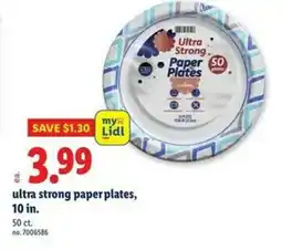 Lidl Ultra strong paper plates offer