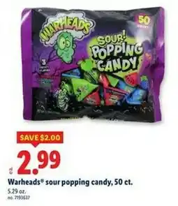 Lidl Warheads sour popping candy offer